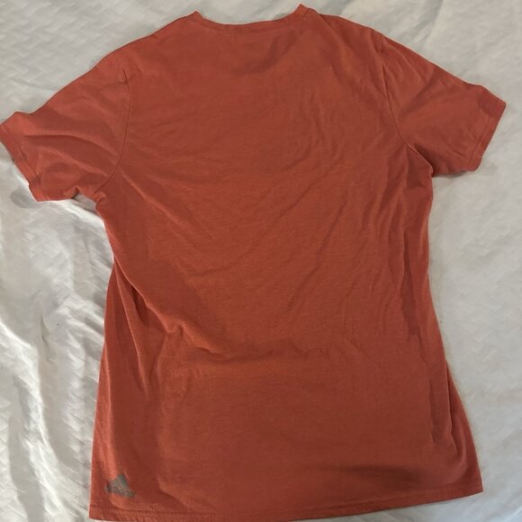 Adidas T Shirt Men’s Large Orange Coral Athletic Running - Picture 3 of 4